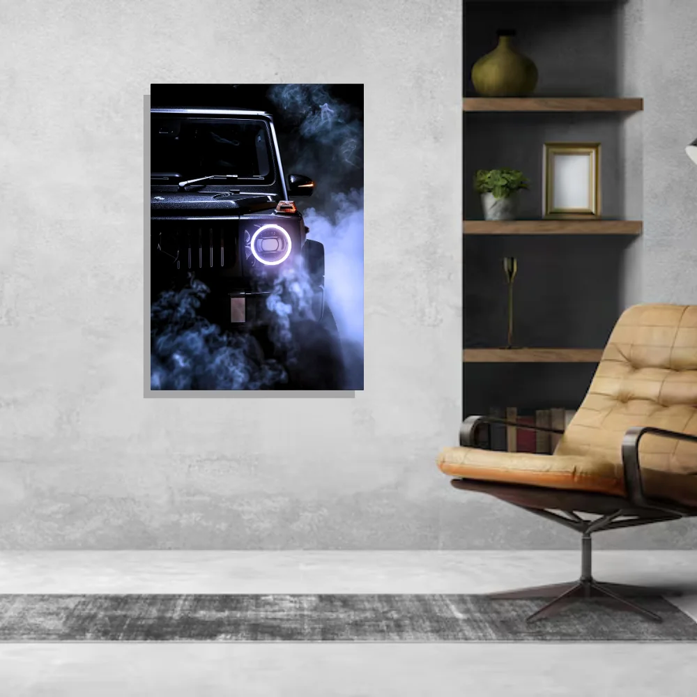 Djane Studio Neon Wall Frame | Acrylic Neon Car Frame for Living Room, Bedroom, Office & Gaming Room | Modern Home Décor | Pack of 1 | Size 12x18 Inch